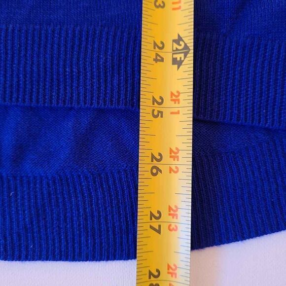 Cupio Womens Royal Blue Long Sleeve Pull Over Sweater Knitted Size Small - Picture 10 of 12